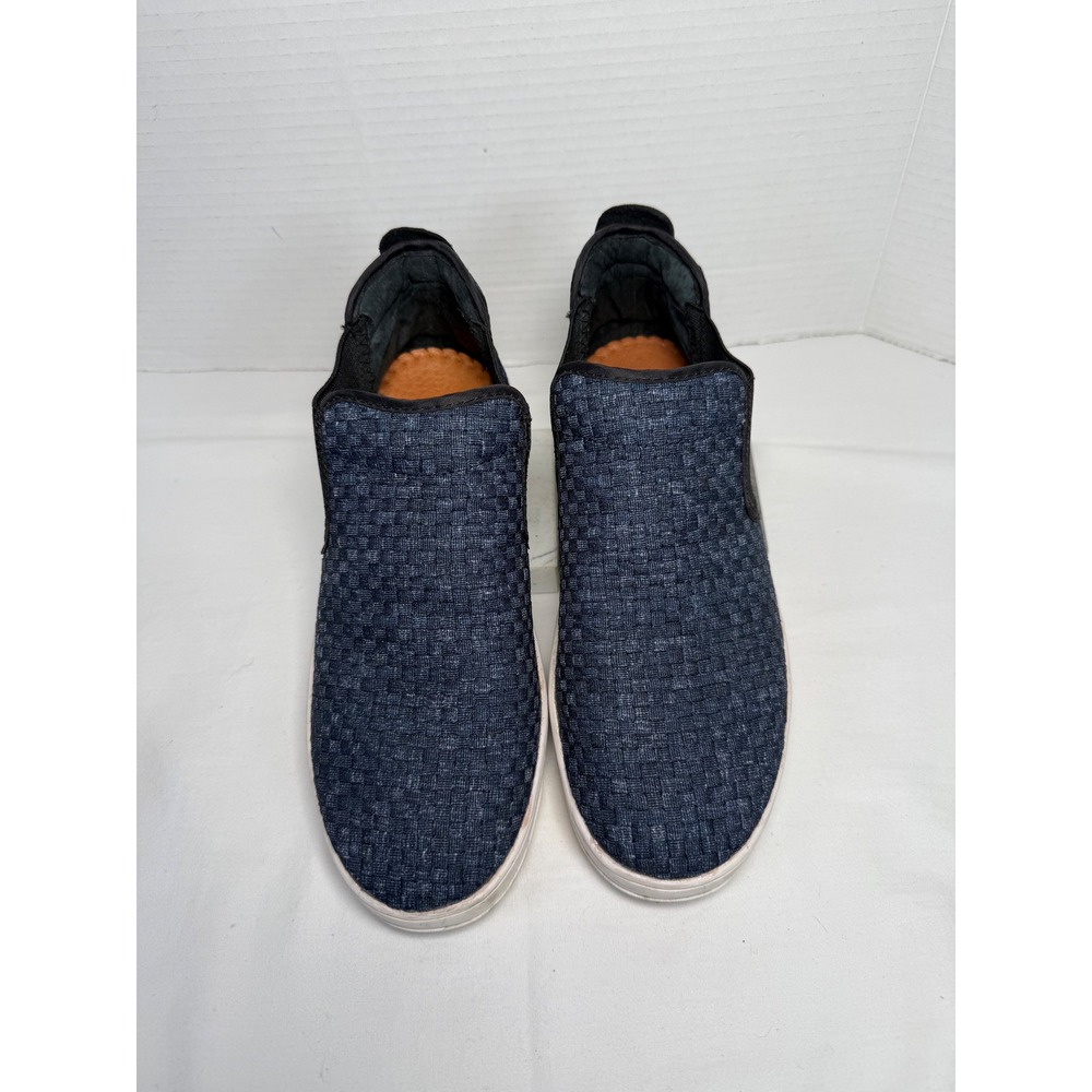 Bernie Mev New York Mens Woven Navy Blue Slip On Sneakers Size 40